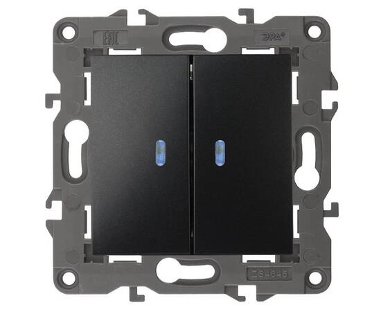 Выключатель двойной с подсветкой Эра 14-1105-05 Б0034241