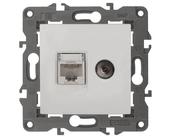 Розетка RJ45+TV Эра 14-3110-01 Б0034314