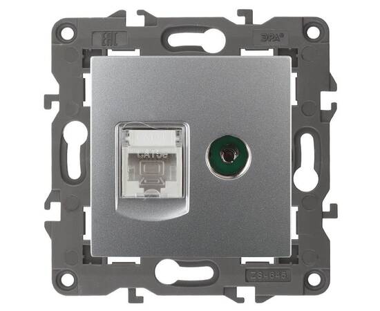 Розетка RJ45+TV Эра 14-3110-03 Б0034316