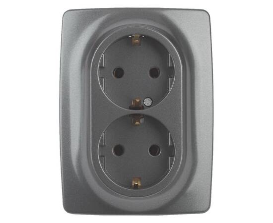Розетка 2x2P+E Schuko Эра 12-2106-12 Б0031234