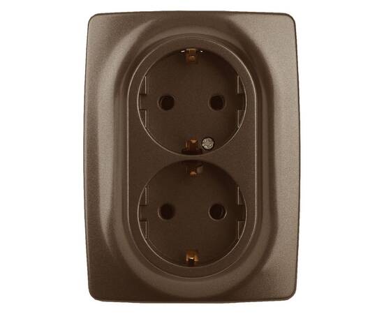 Розетка 2x2P+E Schuko Эра 12-2106-13 Б0031235