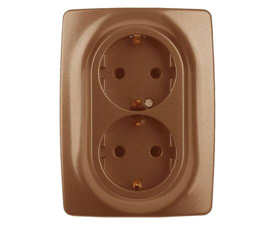 Розетка 2x2P+E Schuko Эра 12-2106-14 Б0031236