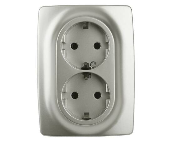 Розетка 2x2P+E Schuko Эра 12-2106-15 Б0031237