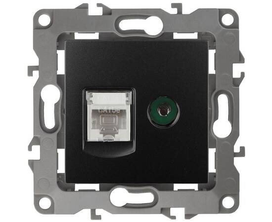 Розетка комбинированная RJ45+TV Эра 12-3110-05 Б0027445