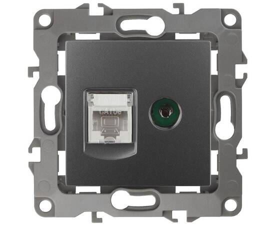 Розетка комбинированная RJ45+TV Эра 12-3110-12 Б0027447
