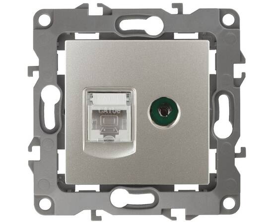 Розетка комбинированная RJ45+TV Эра 12-3110-15 Б0027450