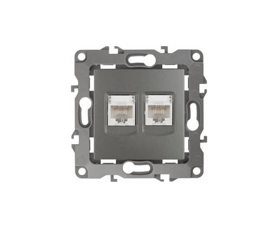 Розетка информационная двойная 2XRJ45 Эра 12-3108-12 Б0019354