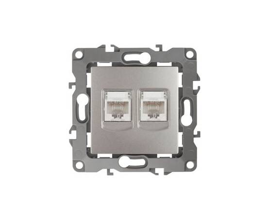 Розетка информационная двойная 2XRJ45 Эра 12-3108-15 Б0019357