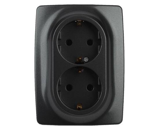 Розетка 2x2P+E Schuko со шторками Эра 12-2108-05 Б0036446