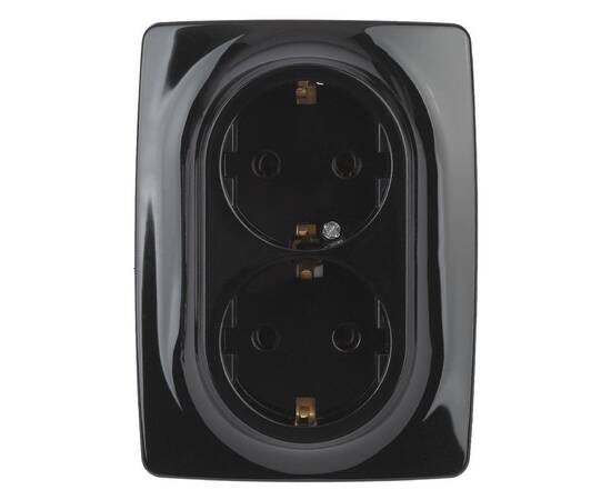 Розетка 2x2P+E Schuko со шторками Эра 12-2108-06 Б0036447