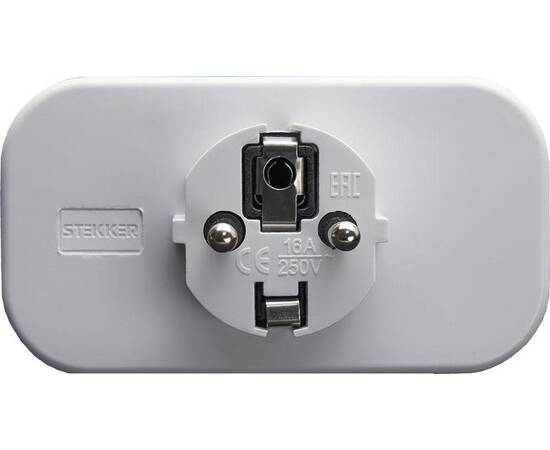 Сетевой разветвитель Feron Stekker 2гн с/з ADP161220 39023, изображение 3