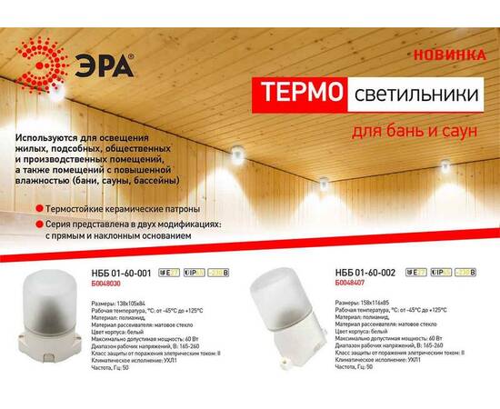 Потолочный светильник ЭРА НББ 01-60-001 Б0048030, изображение 2