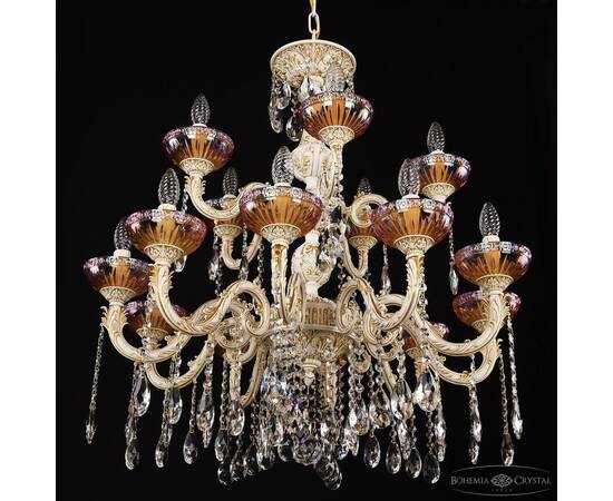 Подвесная люстра Bohemia Ivele Crystal AL79101/10+5/250/2D A WMG P Shampan/M-1G, изображение 2