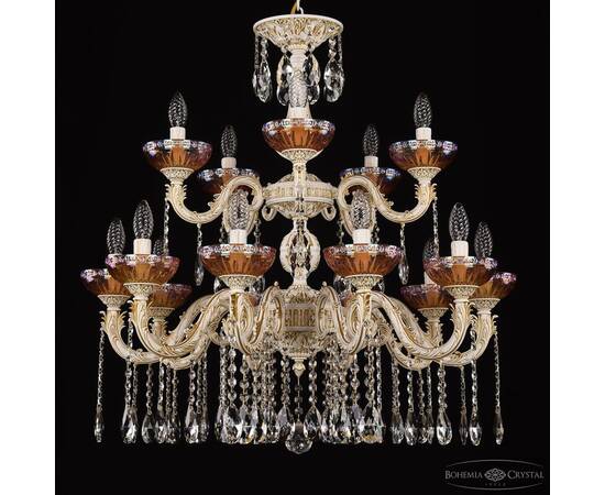 Подвесная люстра Bohemia Ivele Crystal AL79101/10+5/250/2D A WMG P Shampan/M-1G, изображение 3