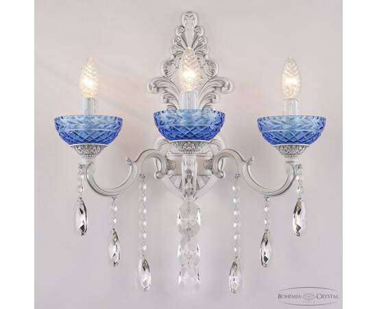 Бра Bohemia Ivele Crystal AL7801B15/3/175 B WMN P Aquamarine/M-1F, изображение 2