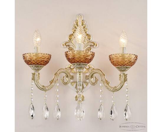 Бра Bohemia Ivele Crystal AL7901B15/3/175 A WMG P Amber/M-1F, изображение 2