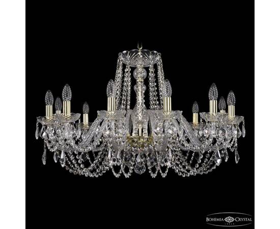 Подвесная люстра Bohemia Ivele Crystal 1402/12/300 G Leafs