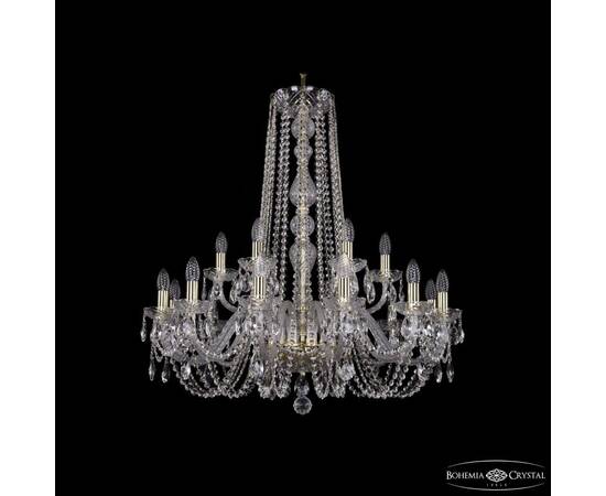 Подвесная люстра Bohemia Ivele Crystal 1402/12+6/300/h-90 G