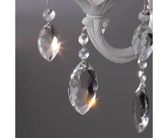 Бра Eurosvet Veletta 10108/1 белый/прозрачный хрусталь Strotskis, изображение 3