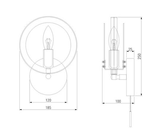 Бра Eurosvet Gallo 70121/1 черный, изображение 2
