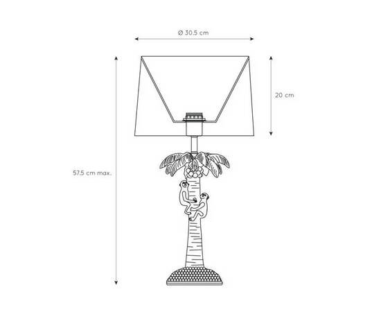Настольная лампа Lucide Extravaganza Coconut 10505/81/02, изображение 2