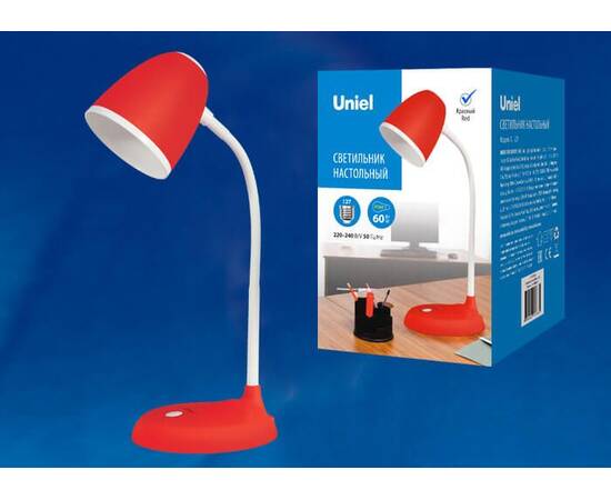 Настольная лампа Uniel Standard TLI-228 Red E27 UL-00003651, изображение 2