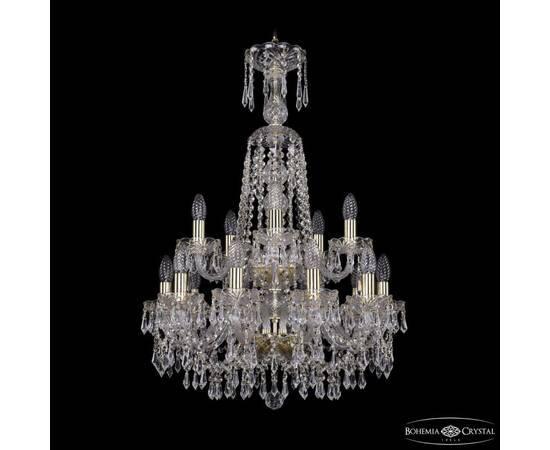 Подвесная люстра Bohemia Ivele Crystal 1403/10+5/195/XL-84/2d G