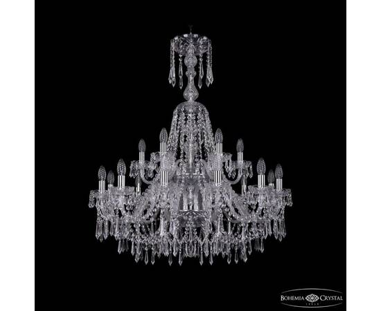 Подвесная люстра Bohemia Ivele Crystal 1403/12+6/300/XL-100/2d Ni