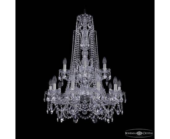Подвесная люстра Bohemia Ivele Crystal 1411/10+5/240/XL-94/2d Ni
