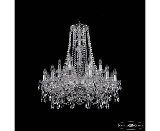 Подвесная люстра Bohemia Ivele Crystal 1411/12+6/240/h-80 Ni