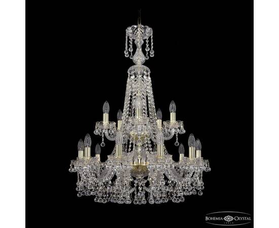 Подвесная люстра Bohemia Ivele Crystal 1409/10+5/240/XL-91/2d G
