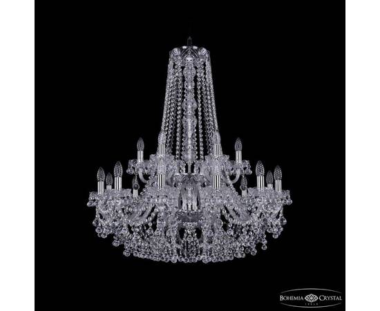 Подвесная люстра Bohemia Ivele Crystal 1409/12+6/300/h-94/2d Ni