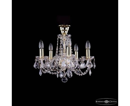 Подвесная люстра Bohemia Ivele Crystal 1402/5/141 G Leafs tube