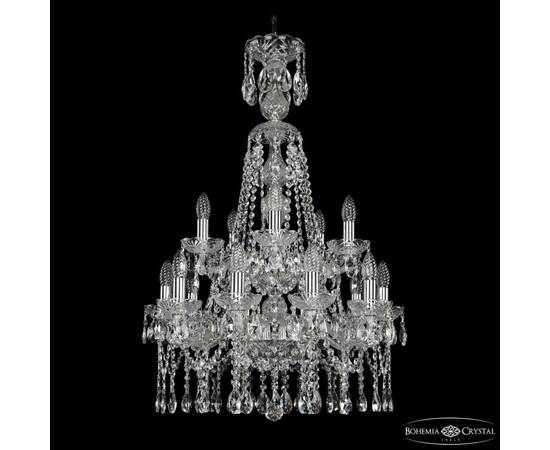 Подвесная люстра Bohemia Ivele Crystal 1413/10+5/200/XL-90/2d Ni