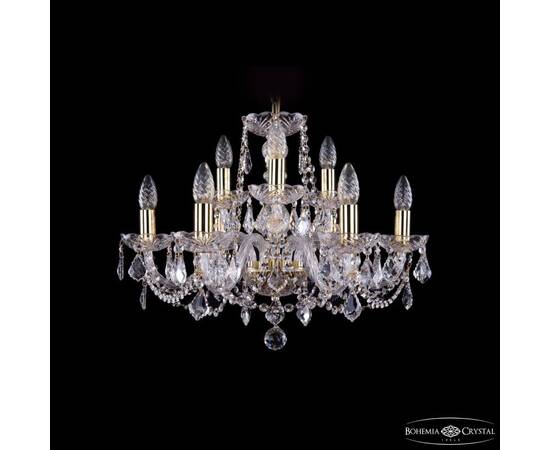 Подвесная люстра Bohemia Ivele Crystal 1402/6+3/195 G Leafs