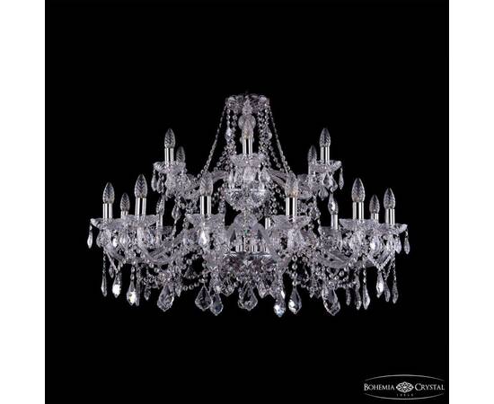 Подвесная люстра Bohemia Ivele Crystal 1413/12+6/360/2d Ni Leafs