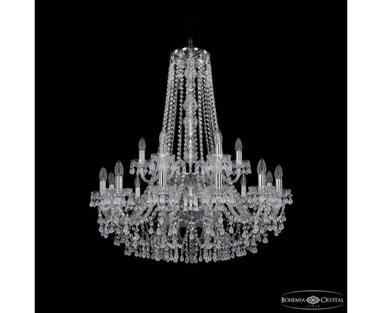 Подвесная люстра Bohemia Ivele Crystal 1410/12+6/300/h-95/2d Ni V0300