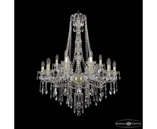 Подвесная люстра Bohemia Ivele Crystal 1415/12+6/300/h-108 G