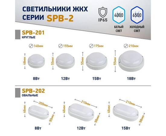 Настенно-потолочный светильник Эра SPB-201-0-65K-015 Б0047624, изображение 6