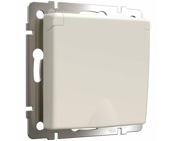 Розетка с заземлением и шторками c крышкой Werkel 4690389213175 W1171262