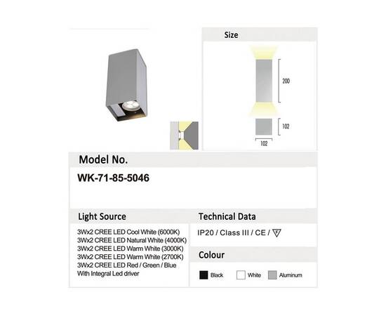 Настенный светильник Delight Collection 7185 71-85-5046 warm white silver, изображение 2