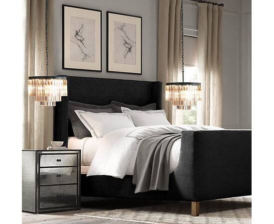 Подвесная люстра Delight Collection 1920s Odeon KR0387P-6 black/clear, изображение 3