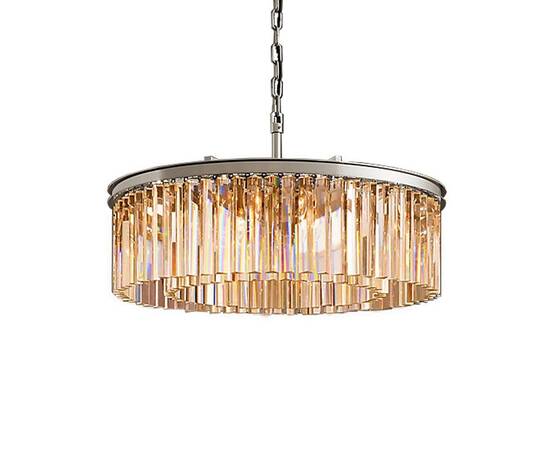Подвесная люстра Delight Collection 1920s Odeon KR0387P-10B chrome/amber