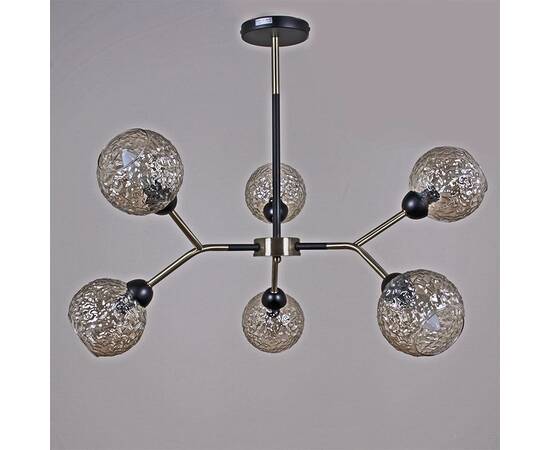 Люстра на штанге Illumico IL0268-6PSQ-79 BK AB, изображение 2