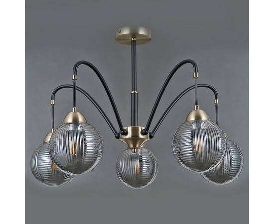 Люстра на штанге Illumico IL0433-5PSQ-79 BK AB, изображение 4