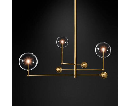 Люстра на штанге Delight Collection Globe Mobile KG0835P-3 brass, изображение 2
