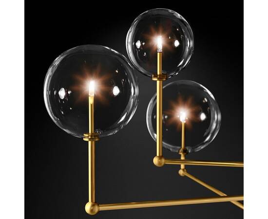 Люстра на штанге Delight Collection Globe Mobile KG0835P-3 brass, изображение 3