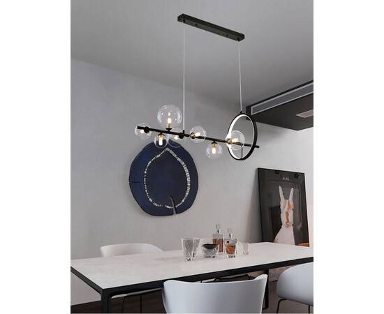 Подвесная люстра Delight Collection Art Deco Bubble KG1233P-7 black/clear, изображение 2