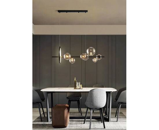 Подвесная люстра Delight Collection Art Deco Bubble KG1233P-7 black/clear, изображение 3