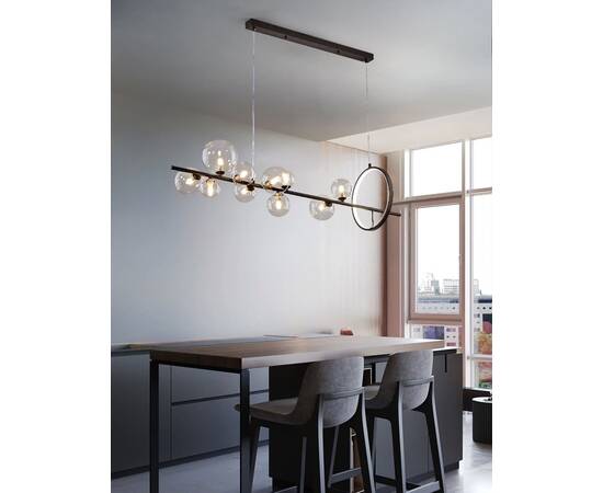 Подвесная люстра Delight Collection Art Deco Bubble KG1233P-10 black/clear, изображение 3